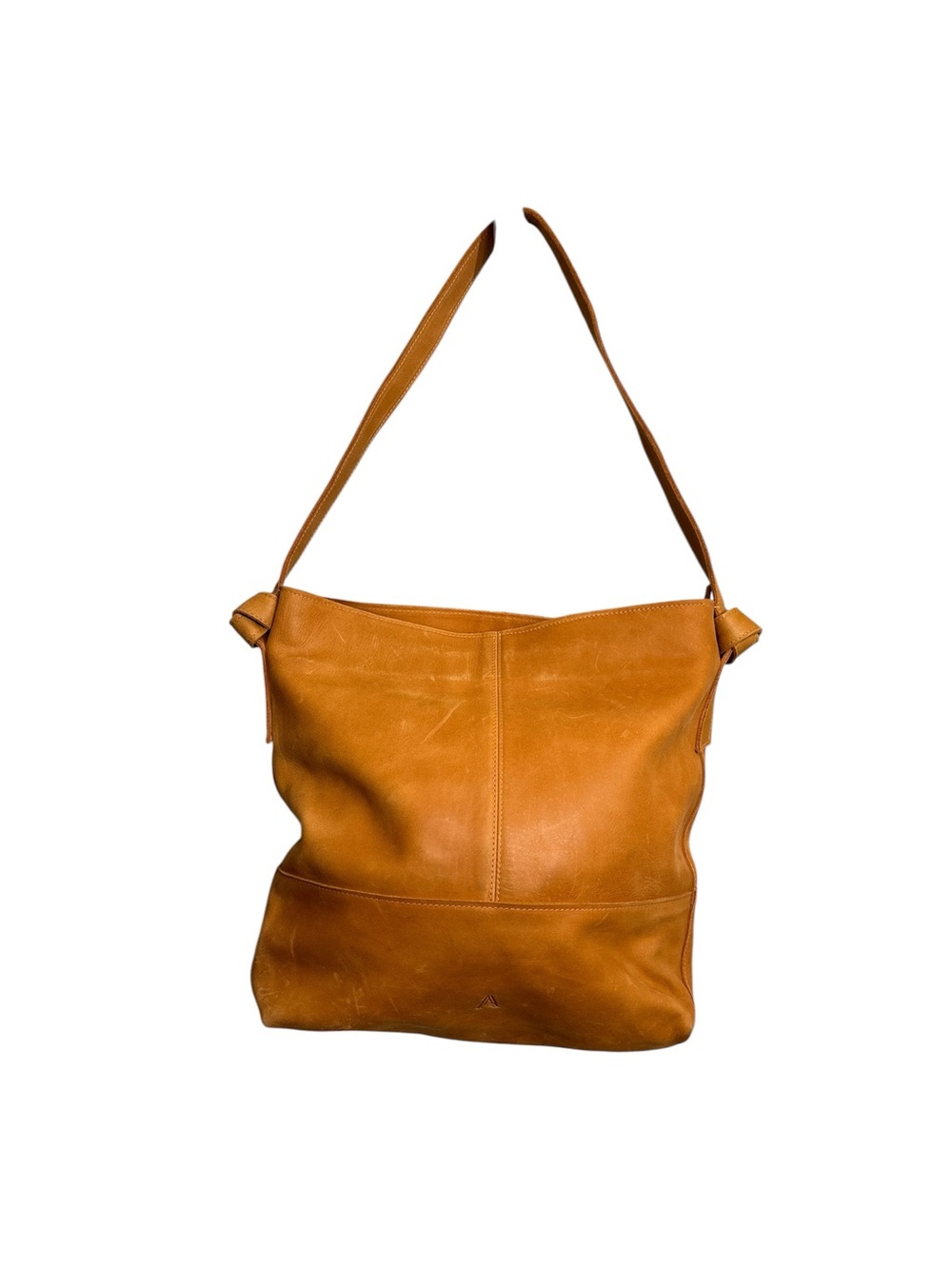 Able Leather Shoulder Tote in Tan